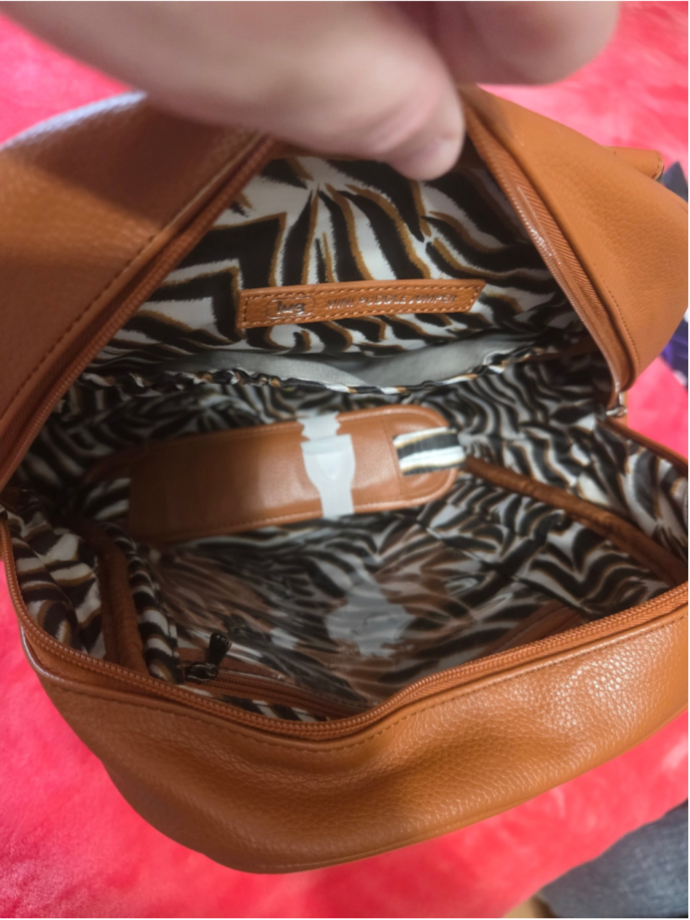 Lug Mini Puddle Jumper Vegan Leather Convertible Tote Bag - Copper - Picture 5 of 6